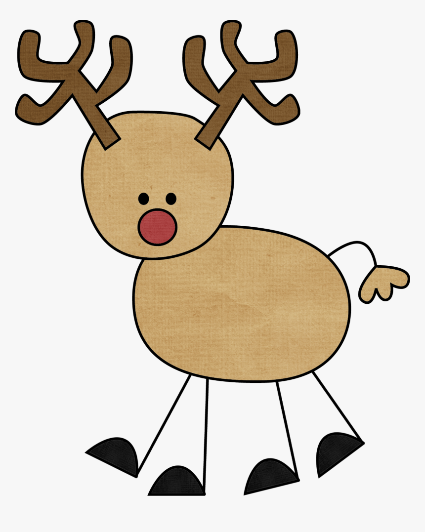 Kids Rudolph Drawing, HD Png Download, Free Download