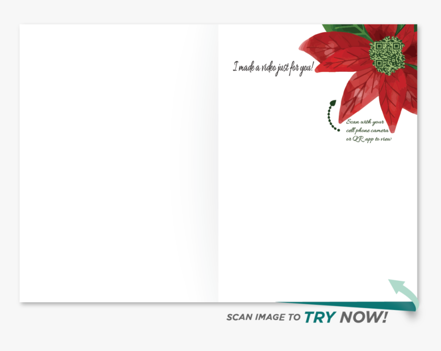 Poinsettia Christmas Card - Poinsettia, HD Png Download, Free Download