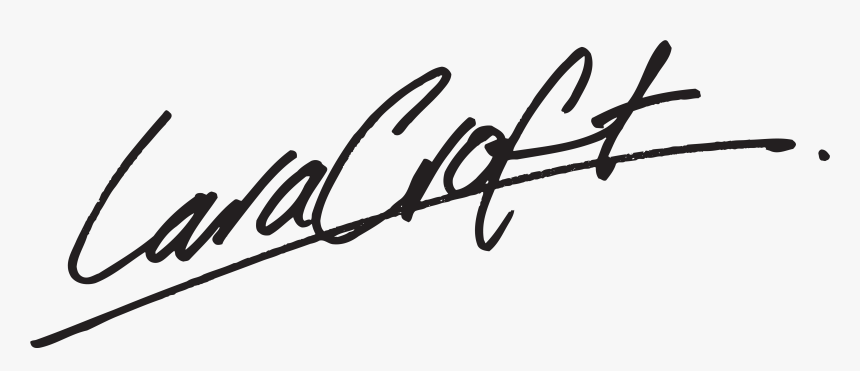 Transparent Marilyn Monroe Signature Png - Lara Croft Signature, Png Download, Free Download