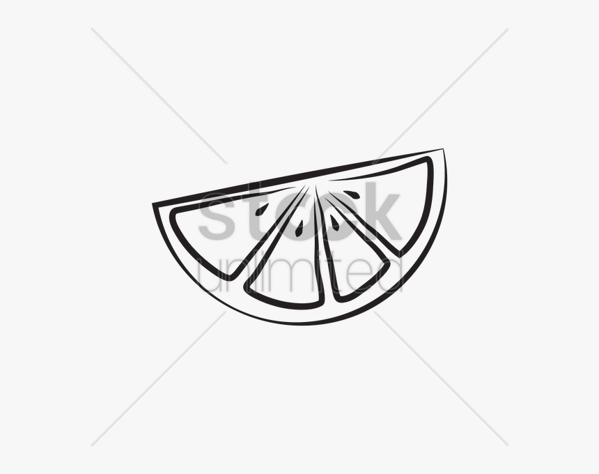 Orange Slice Vector Image - Black And White Orange Slice Clipart, HD Png Download, Free Download