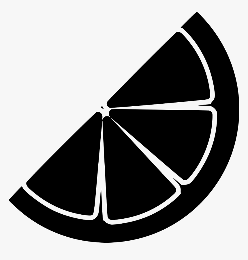 Fruit Healthy Orange Orangeslice Fruits Fresh Ripe - Lime Wedge Black And White, HD Png Download, Free Download