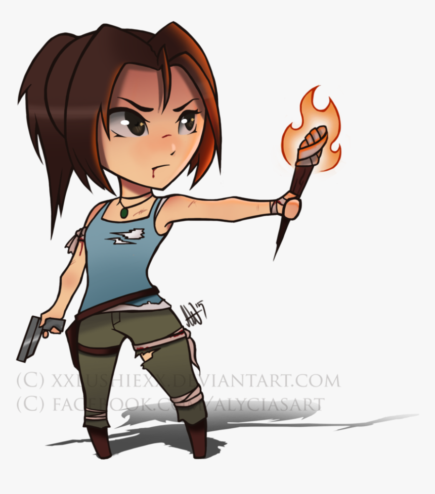 “lara Croft Chibi” By Xxlushiexx - Tomb Raider Clip Art, HD Png Download, Free Download
