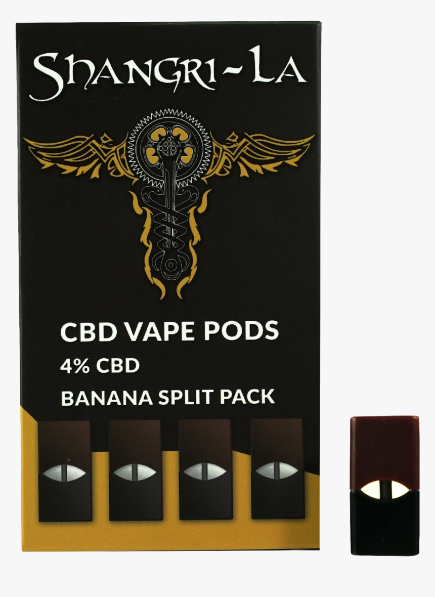 Banana Split Cbd Isolates Vape Pods - Shangri La Peach Mango Pacj, HD Png Download, Free Download