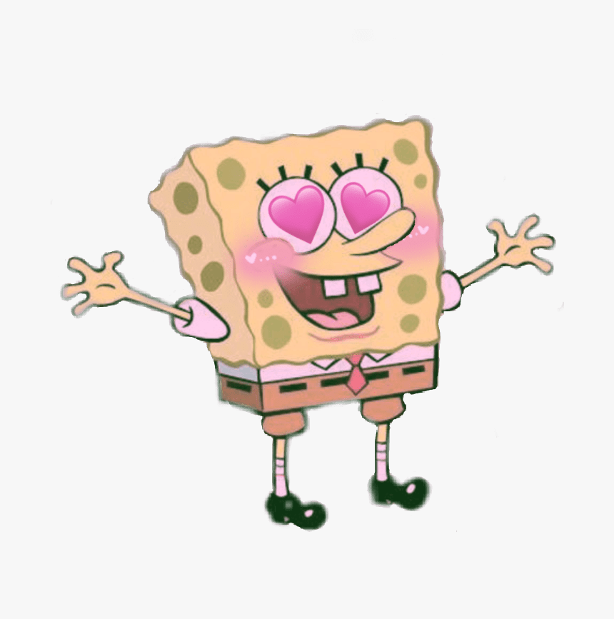 Aesthetic Spongebob Bobesponja Bobleponge Heart Coeur - Cartoon Characters Spongebob, HD Png Download, Free Download