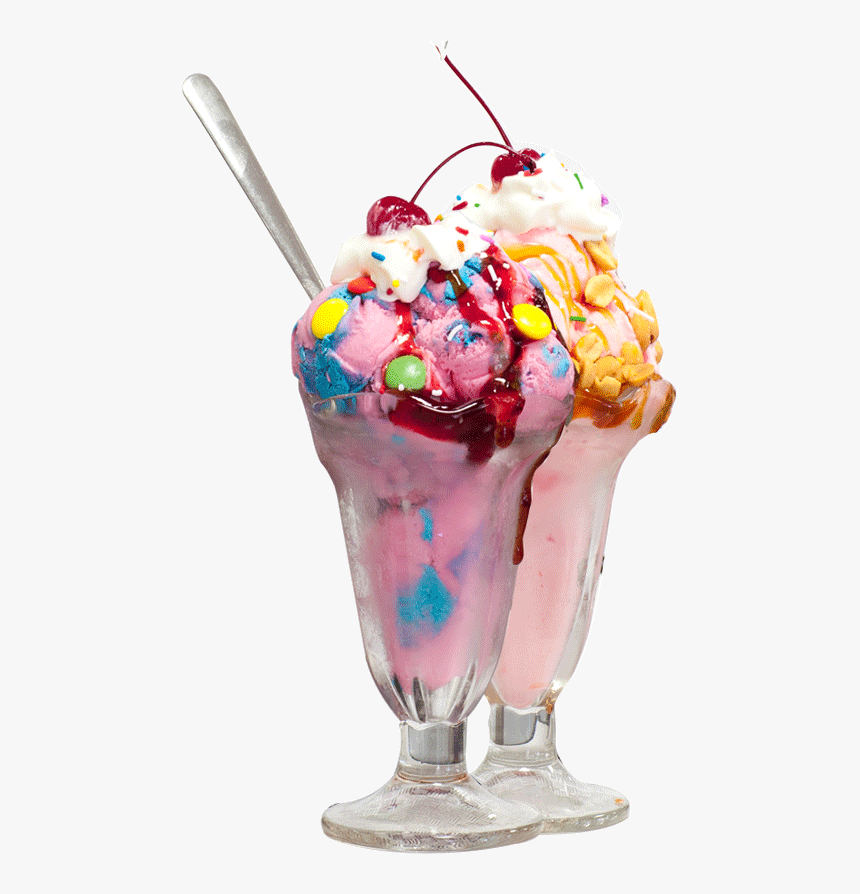 Ice Cream Sundae With Sprinkles And Toppings, HD Png Download, Free Download