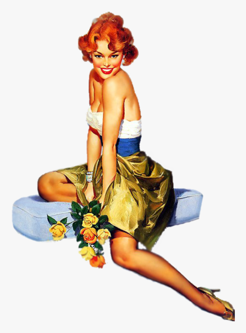 64730880 Albuell3 - Illustration Vintage Pin Up Graphics, HD Png Download -...