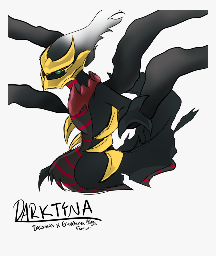 Fictional Art,superhero,graphics - Darkrai Giratina Fusion, HD Png Download, Free Download