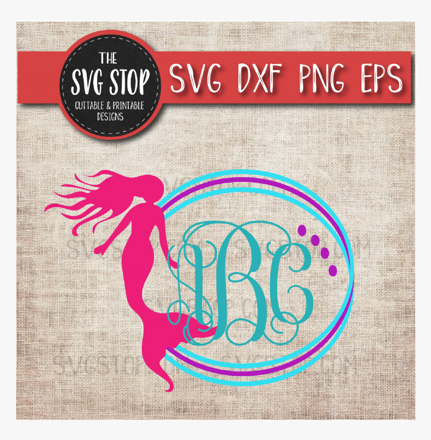 Clip Art Mermaid Monogram - Monogram, HD Png Download, Free Download