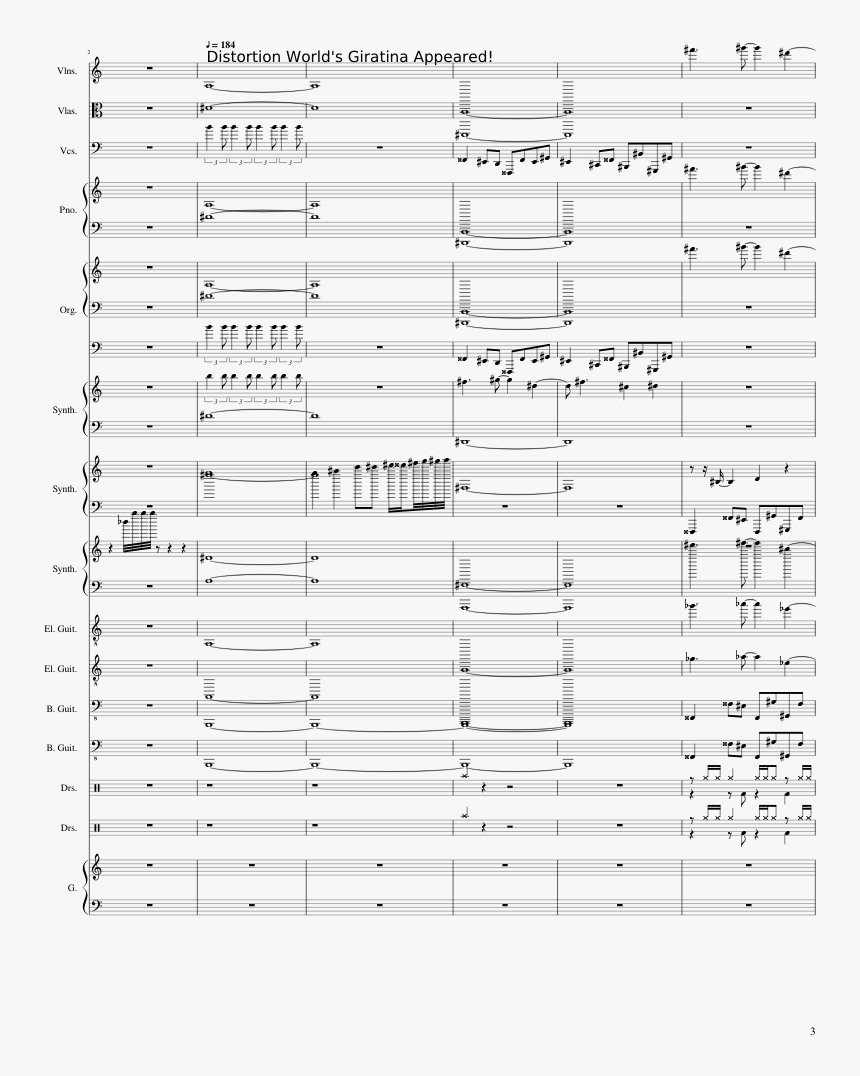 Giratina Battle Sheet Music, HD Png Download, Free Download