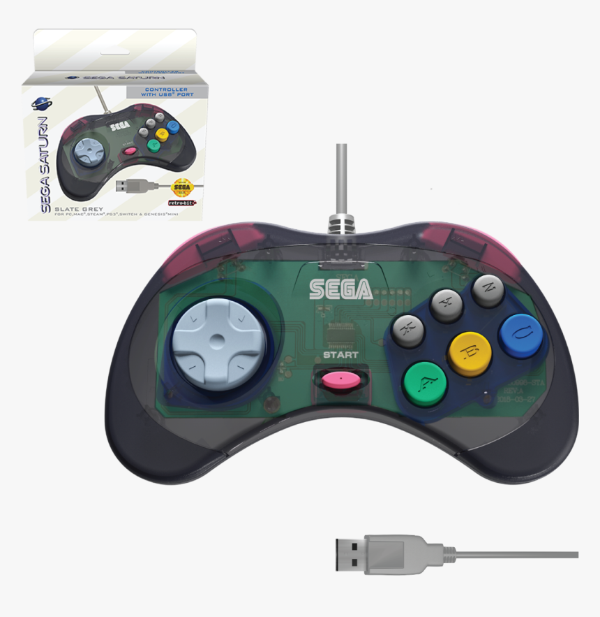 Sega, Saturn, Usb, Model 2, Switch, Pc, Mac, Ps3, Genesis - Sega Saturn Controller Retro Bit, HD Png Download, Free Download