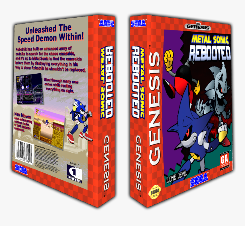 Metal Fangs Genesis Cover Png - Metal Sonic Rebooted, Transparent Png, Free Download