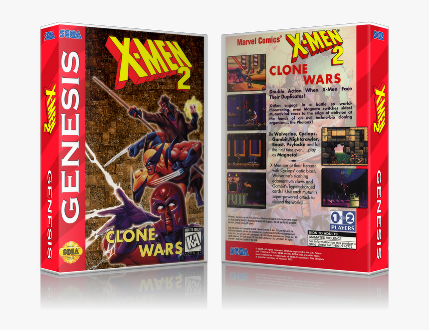 Gambit Charged Cards Png Jpg Library Stock - X Men Clone Wars 2 Genesis Cover, Transparent Png, Free Download