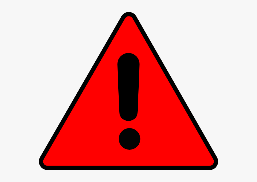 Red Warning Triangle - Warning Clipart, HD Png Download, Free Download