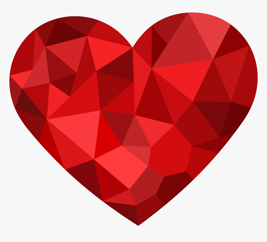 Red Mosaic Heart Png Clipart - Heart, Transparent Png, Free Download