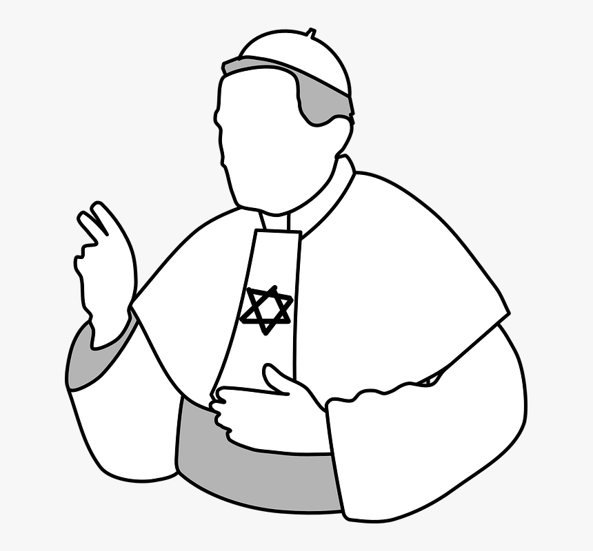 Rabbi, Jew, Seder, Pope, Religious, Belief, Caricature - Pope Clip Art, HD Png Download, Free Download