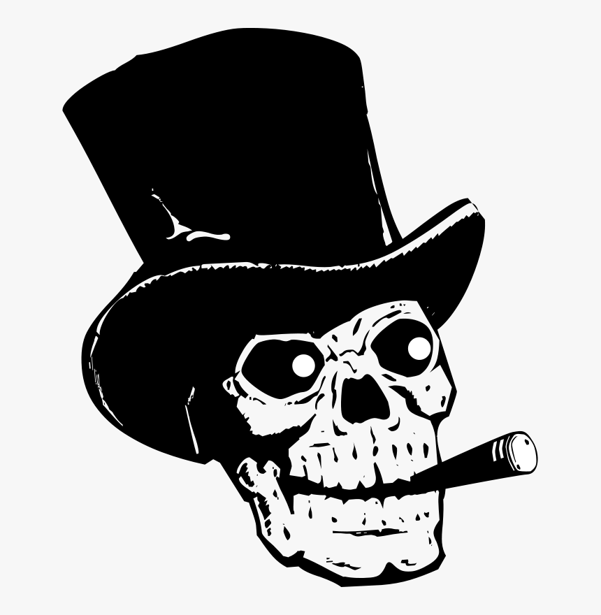 Skull With Hat Transparent, HD Png Download, Free Download