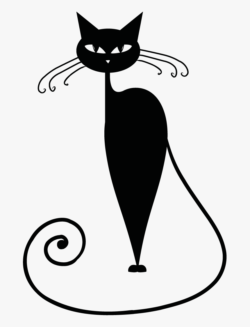 Силуэт кота как нарисовать