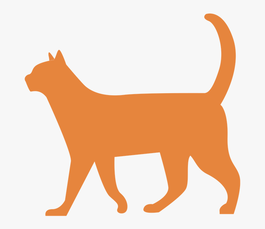 Clipart Cat Walking Silhouette - Cat Walking Clipart Png, Transparent Png, Free Download