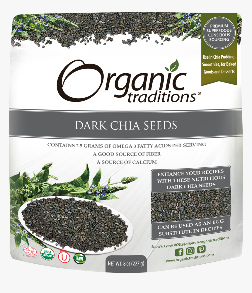 Organic Traditions Chia Seeds, HD Png Download, Free Download