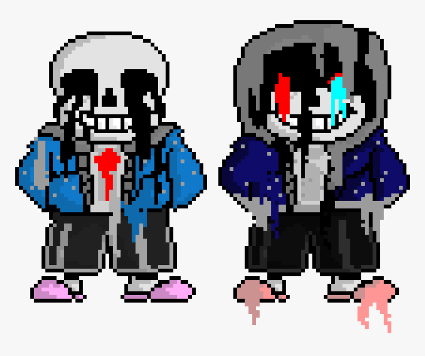 Melting Killertale & Dusttale Sans - Pixel Art Undertale Sans, HD Png Download, Free Download