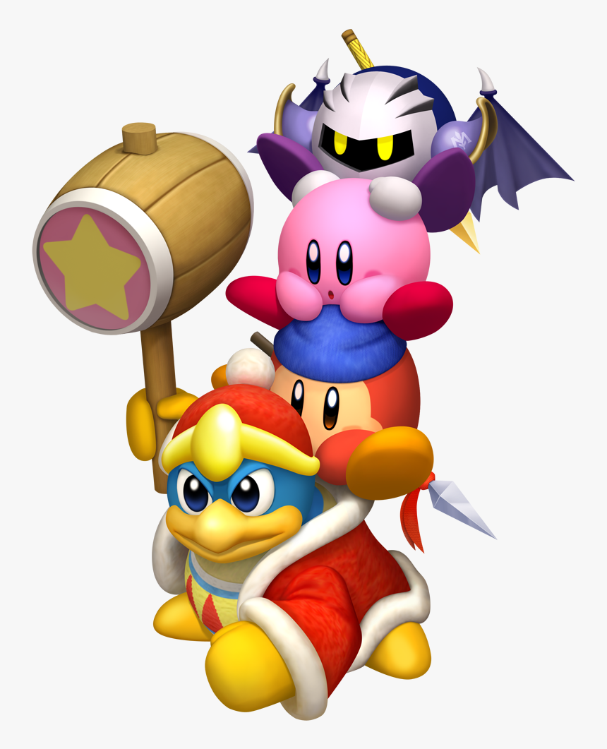 King Dedede With Waddle Dee On His Back With Kirby - Kirby Return To Dreamland Piggyback, HD Png Download, Free Download