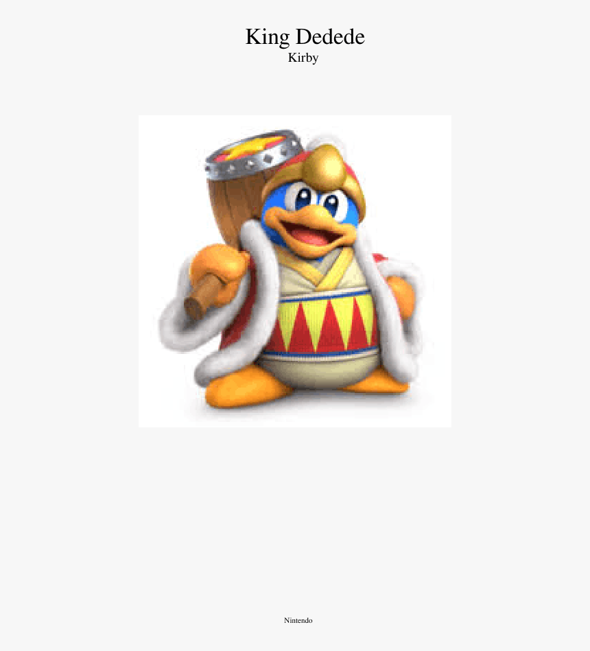 King Dedede X King K Rool, HD Png Download, Free Download