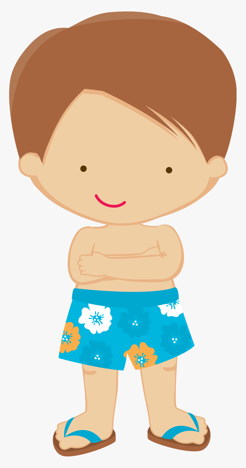 Praia E Piscina - Boy In Swimsuit Clipart, HD Png Download, Free Download