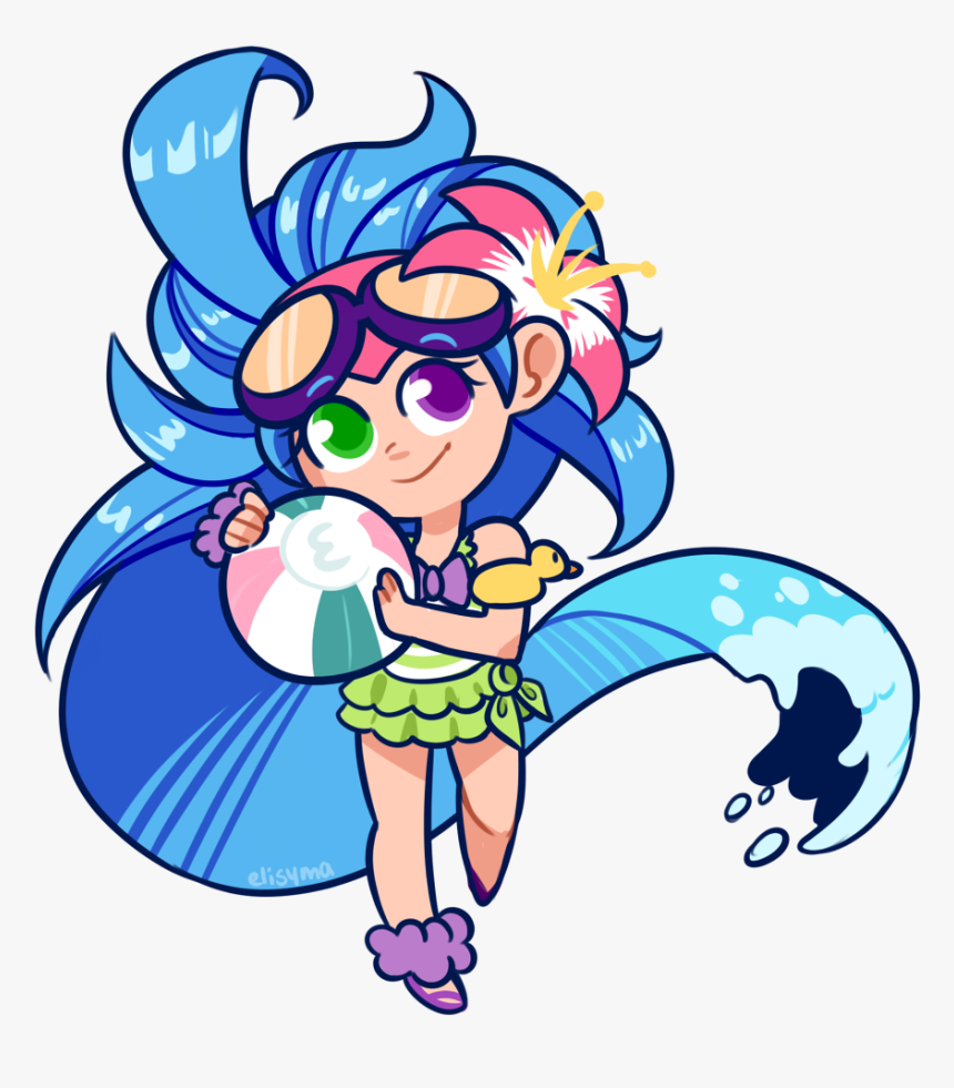 Get Hyped For Pool Party Zoe 
pool Party Zoe © League - Chibi League Of Legends Zoe Pool Party, HD Png Download, Free Download