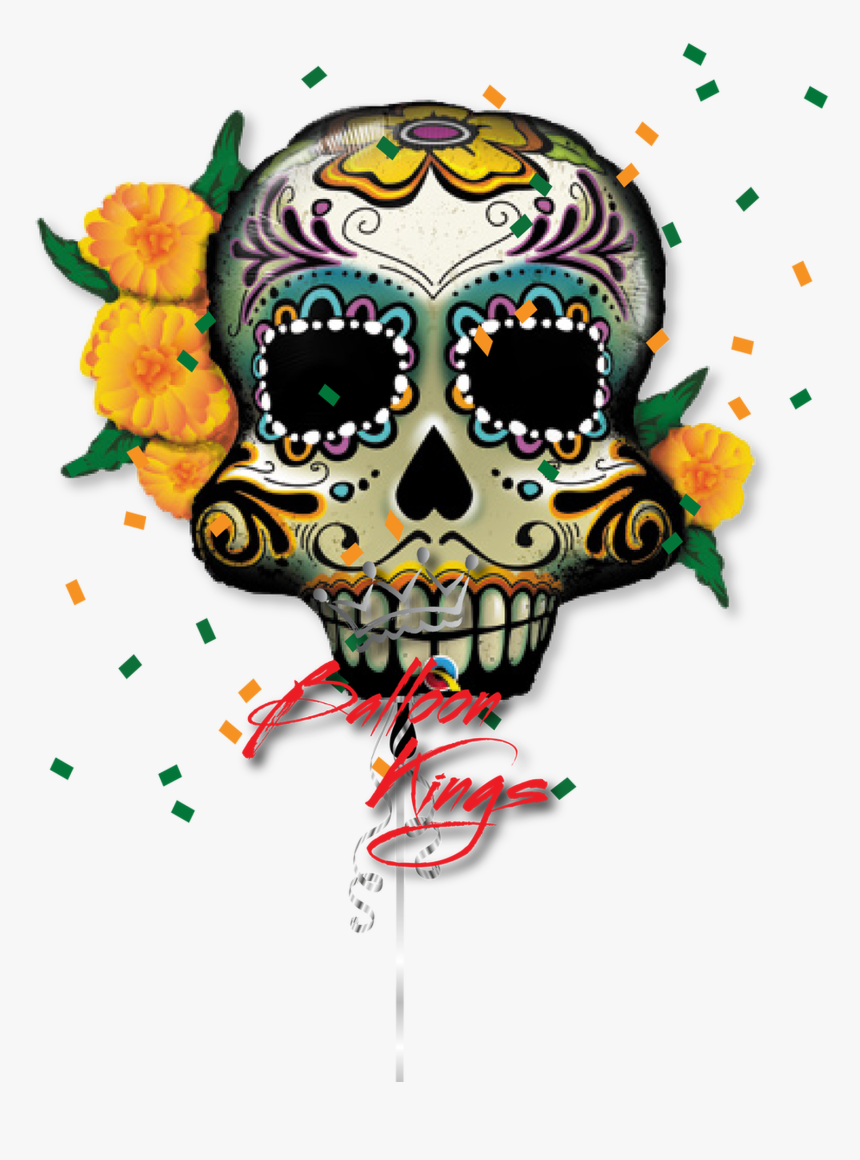 Day Of The Dead Skull - Halloween And Day Of The Dead Clipart Free, HD Png Download, Free Download