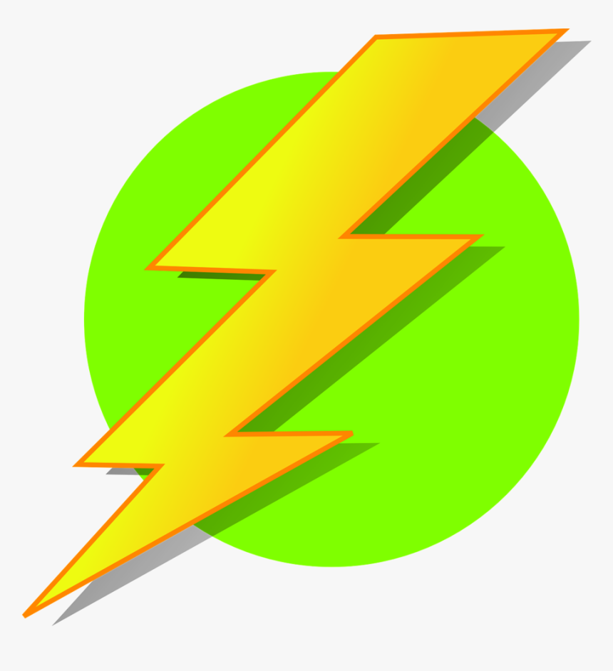 Lightning Yellow Green Clipart Clip Art Transparent - Energia Clipart, HD Png Download, Free Download