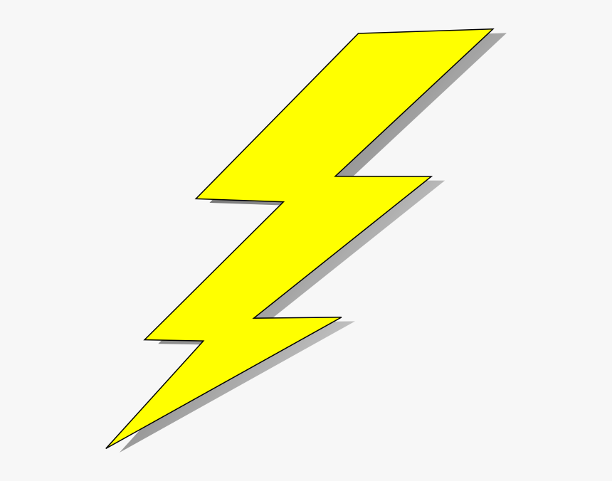 Yellow Pinterest And Clip Art - Lightning Bolt Clipart, HD Png Download, Free Download