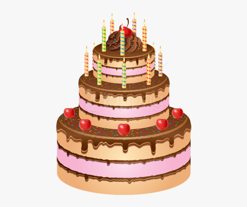 Cake,baked Goods,cake Paste,chocolate Cake,buttercream,cake - Png Happy Birthday Cake, Transparent Png, Free Download