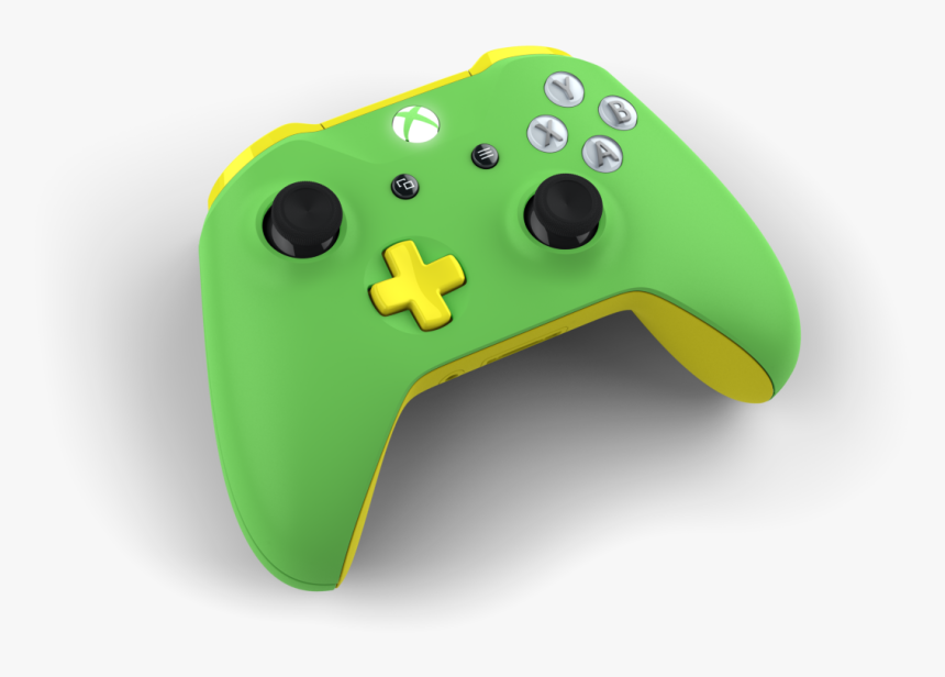 Green And Yellow Xbox One Controller, HD Png Download, Free Download