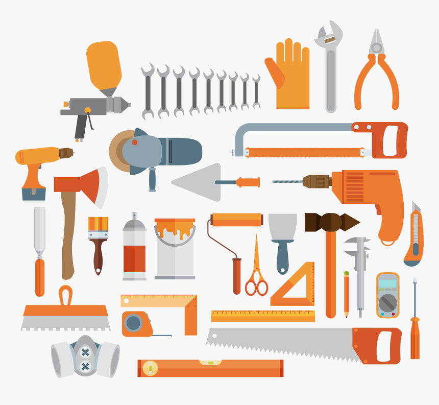 Screwdriver Clipart Diagram - Tool Box Tools Clipart, HD Png Download, Free Download