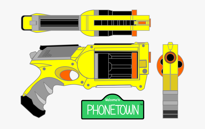 Silhouette At Getdrawings Com - Cartoon Nerf Gun, HD Png Download, Free Download