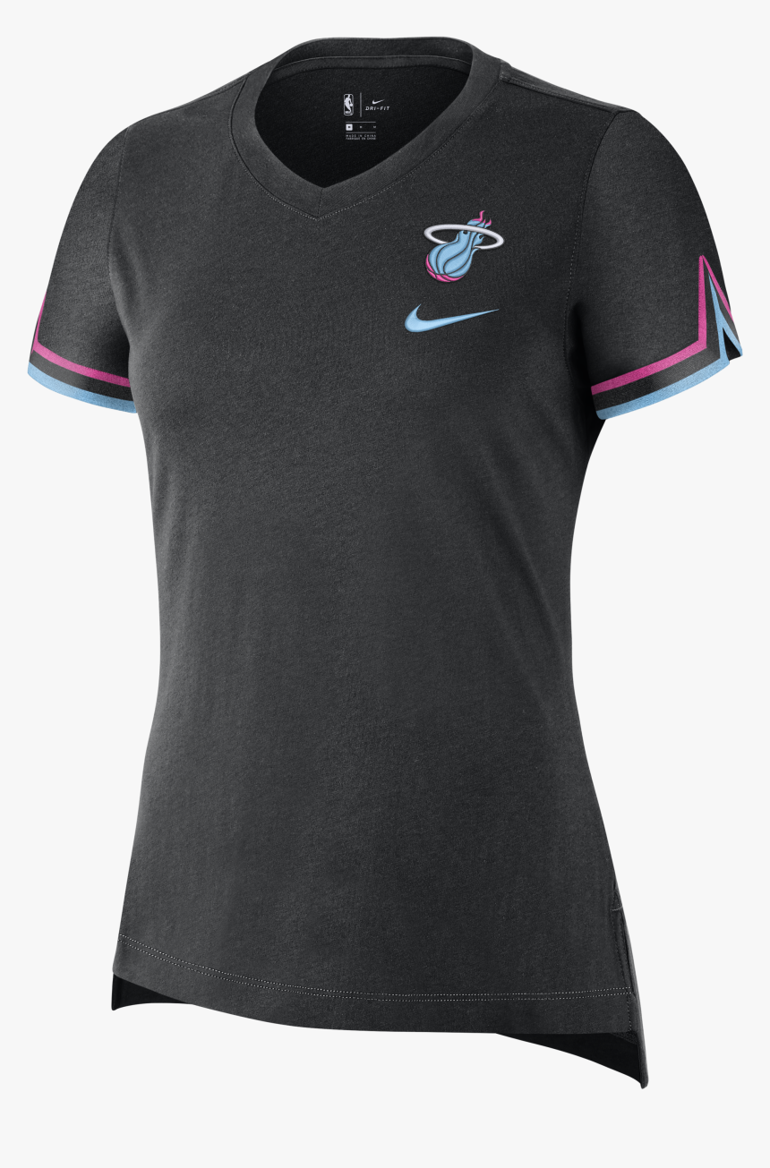 Nike Miami Heat Vice Nights Ladies Dna Essential Tee, HD Png Download ...