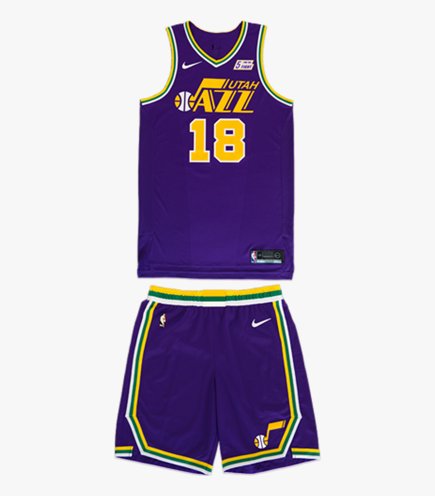 Utah Jazz 40 Season Purple Throwback Uniform 2018 19"
 - Utah Jazz Purple Jersey, HD Png Download, Free Download