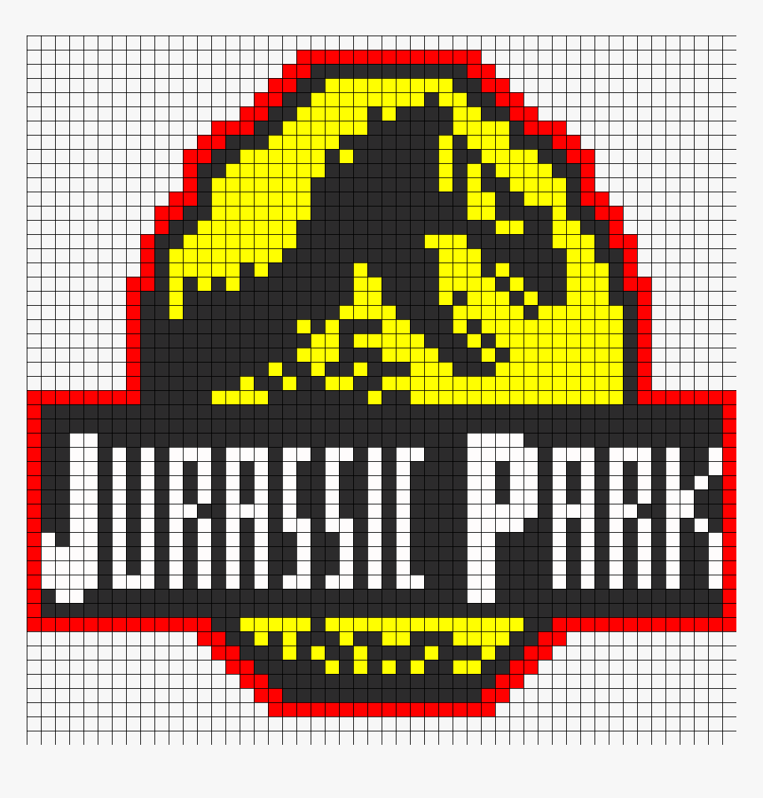 Jurassic Park Logo Perler Bead Pattern / Bead Sprite - Jurassic Park Hama Beads, HD Png Download, Free Download