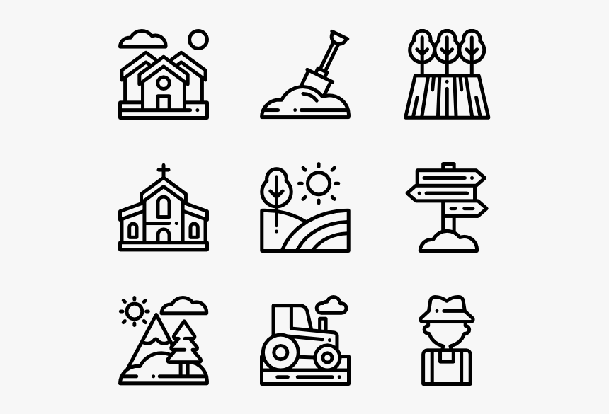 In The Village - Drawing Icons, HD Png Download, Free Download