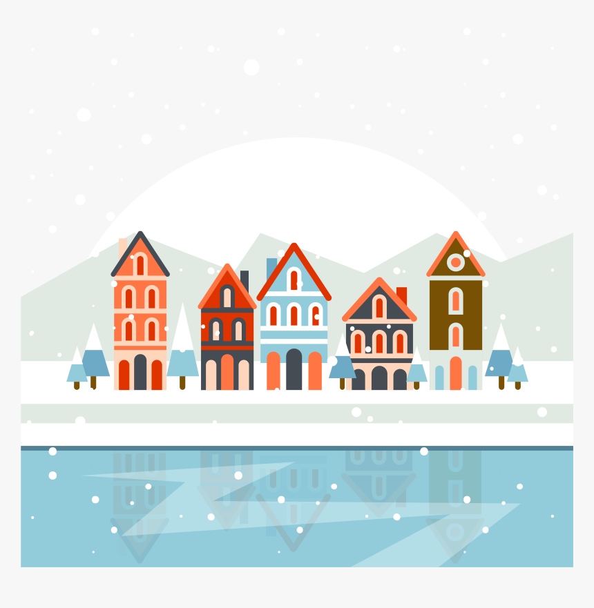 Village Vector - Christmas Village Png, Transparent Png, Free Download