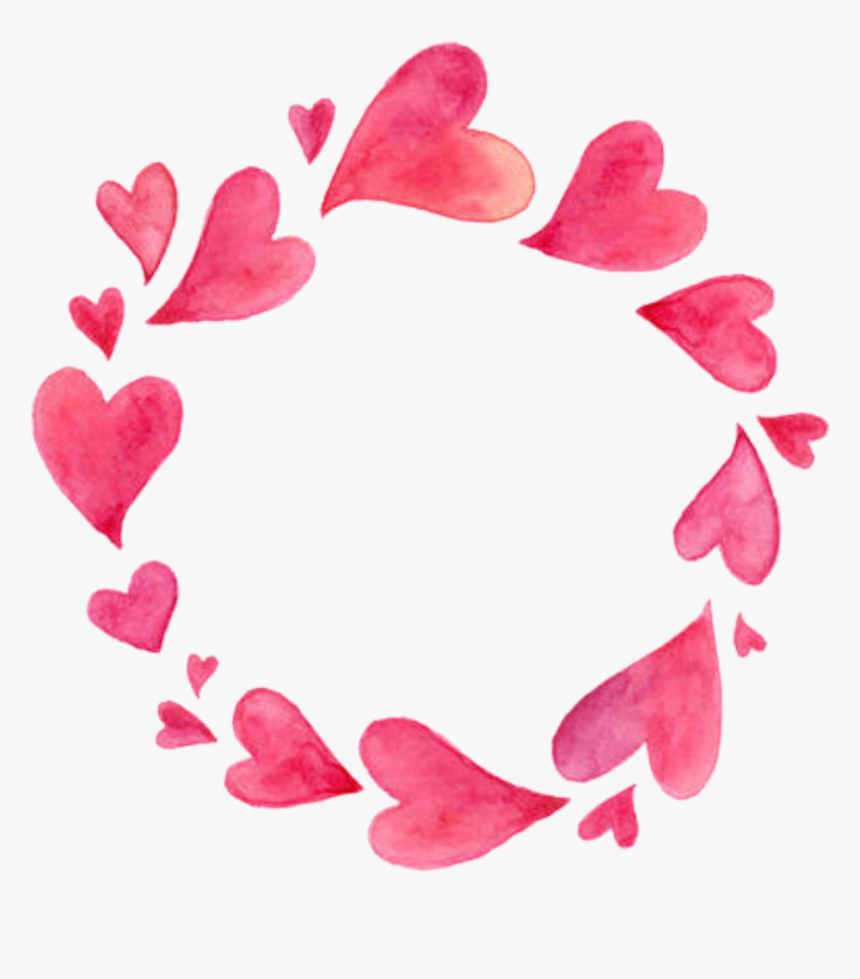 #hearts #heart #borders #frames #round #frame #border - Round Heart Border, HD Png Download, Free Download