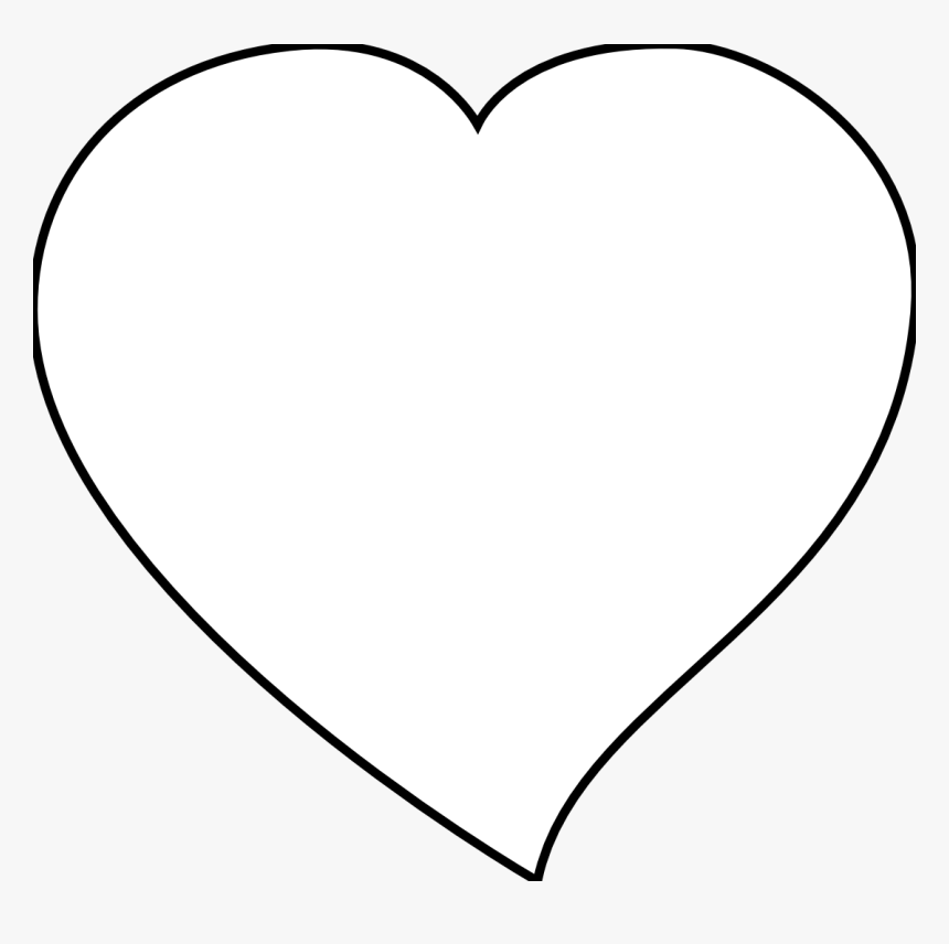 Free Heart Border - Solid White Heart Png, Transparent Png, Free Download