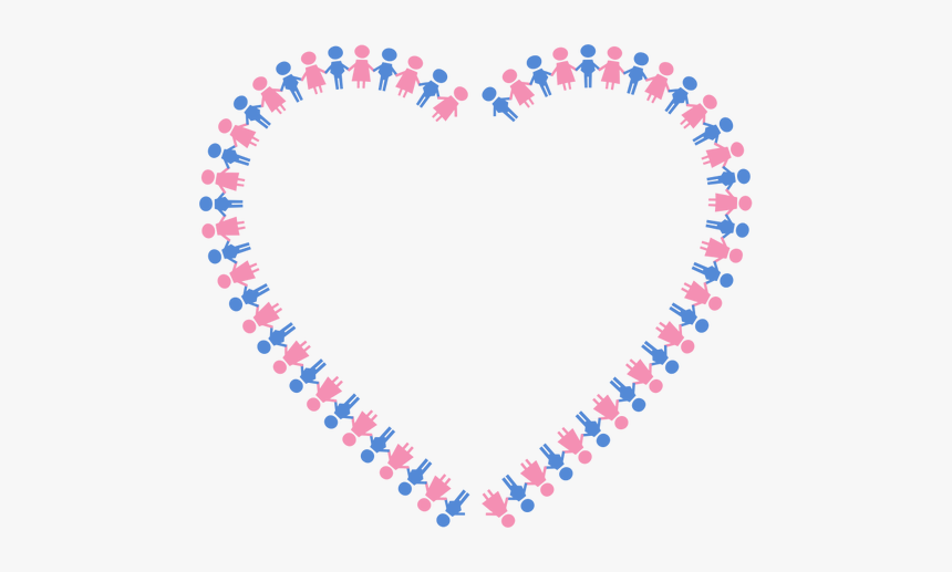 Heart Border Image - Holding Hands Border Design, HD Png Download, Free Download