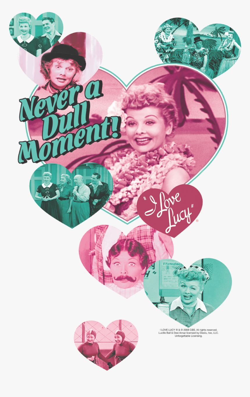 I Love Lucy Never A Dull Moment Juniors Tank - Love Lucy Heart, HD Png Download, Free Download