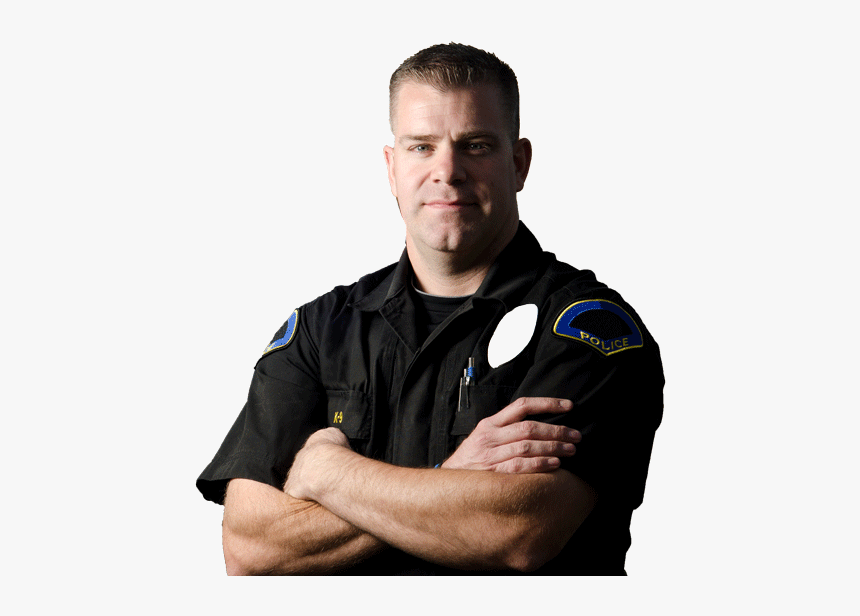 Smiling Police Officer With His Arms Crossed - Police Officer Arms Folded, HD Png Download, Free Download