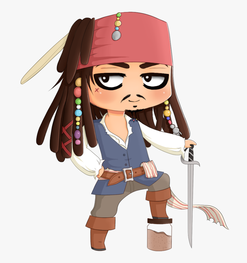 Jack Sparrow , Png Download - Jack Sparrow Drawing Chibi, Transparent Png, Free Download