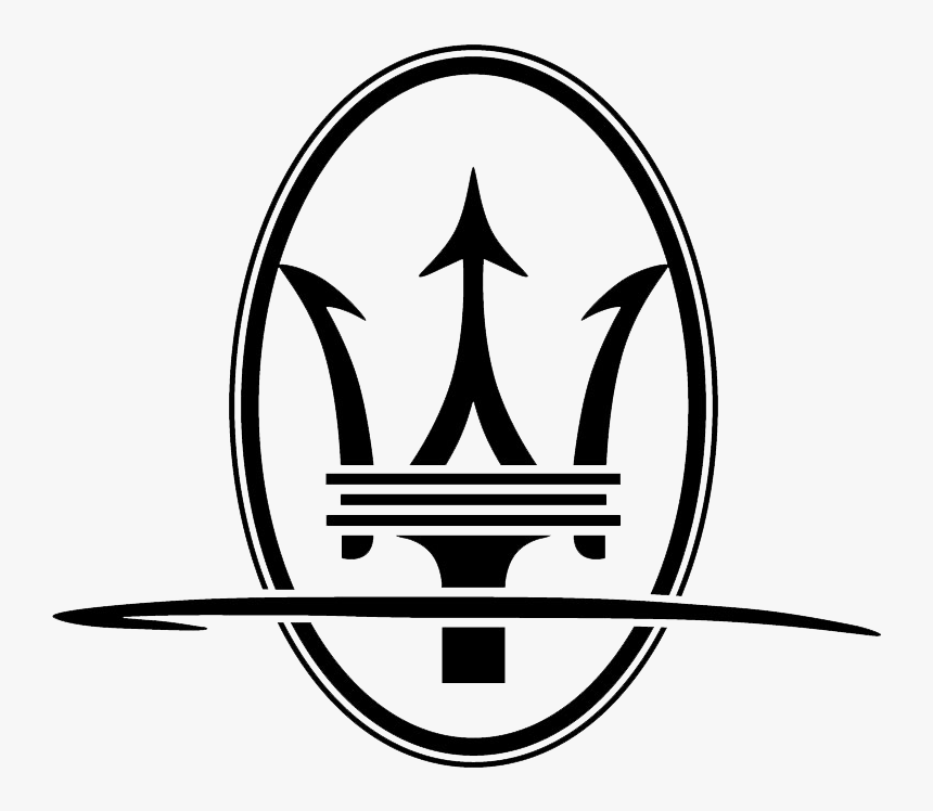 Trident Clipart Transparent Background - Maserati Car Logo Drawing, HD Png Download, Free Download