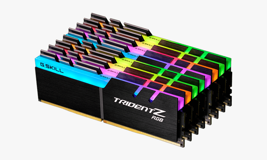 128gb Kit Trident Z Rgb Ddr4 3200mhz, Cl15, Black, - G Skill Trident Z Rgb 32gb 3200, HD Png Download, Free Download