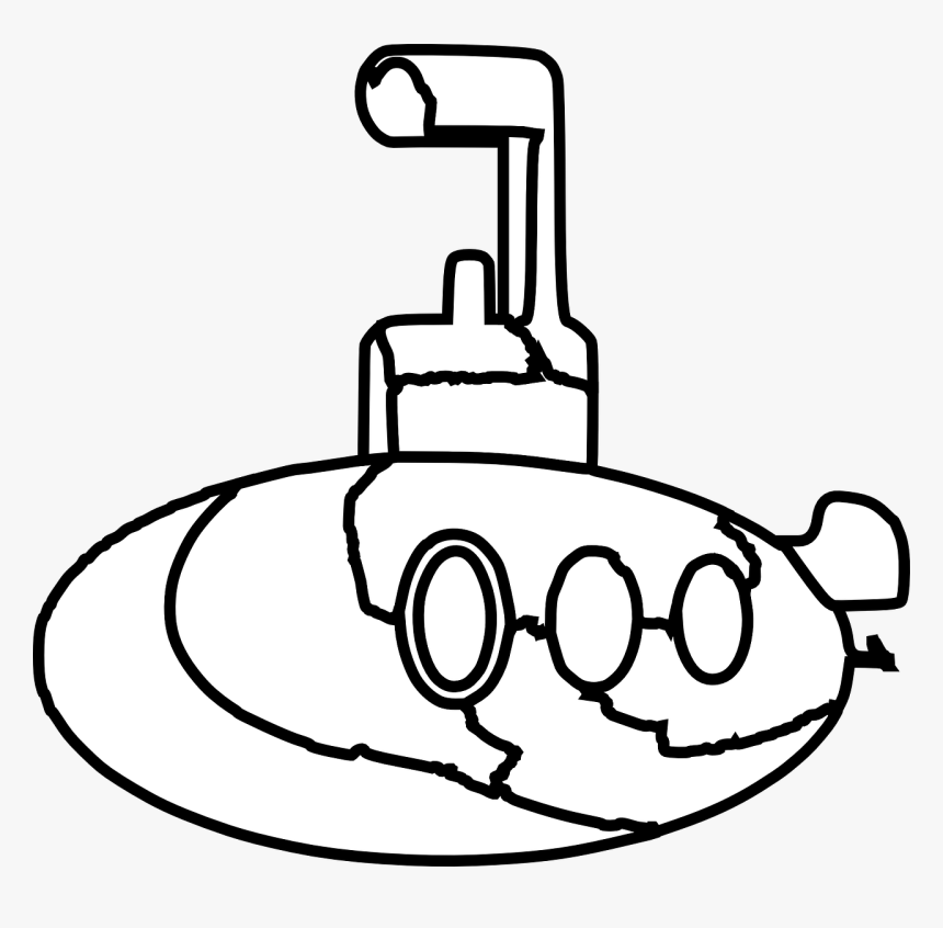 Clip Art Black And White Submarine, HD Png Download, Free Download