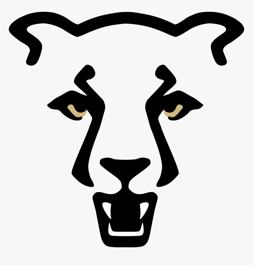 Uccs Mountain Lion Logo Standard Gold Eyes, White Teeth - University Of Colorado Colorado Springs Mascot, HD Png Download, Free Download